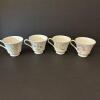 Taste Setter Collection Eight Piece Botanical Porcelain Teacup and Saucer Set - 6