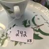 Taste Setter Collection Eight Piece Botanical Porcelain Teacup and Saucer Set - 21