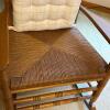 Ladder-Back Wooden Rocking Chair with Seat Cushion - 3
