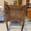 Ladder-Back Wooden Rocking Chair with Seat Cushion - 8
