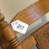Ladder-Back Wooden Rocking Chair with Seat Cushion - 11