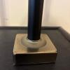 Pair of Contemporary Candlestick Table Lamps - Black and Brass-Tone Metal - 4