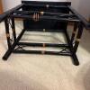 Black Three-Tier Bamboo/Rattan Side Table - 4