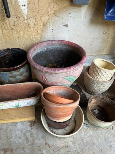Assorted Lot of Ceramic & Terracotta Plant Pots