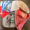 Soviet-Era Vologda Memorabilia Lot: Pennants, Linen Bag, Wooden Plaque