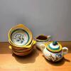 Stangl Pottery Terra Rose "Garden Flower" Dinnerware Set &ndash; Creamer, Sugar Bowl, 3 Serving Bowls