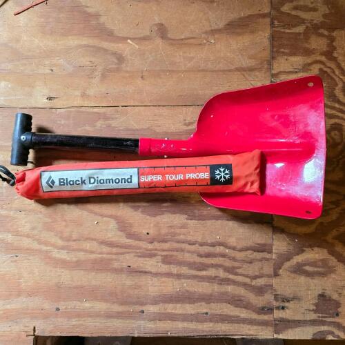 Voil&eacute; Avalanche Shovel & Black Diamond 240cm Super Tour Probe, Aluminum, Telescoping Handle