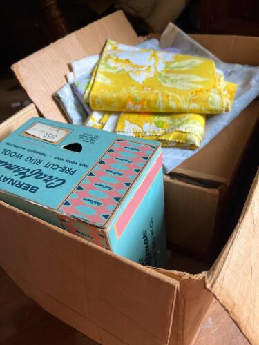 Lot Of Vintage Floral Fabric Remnants