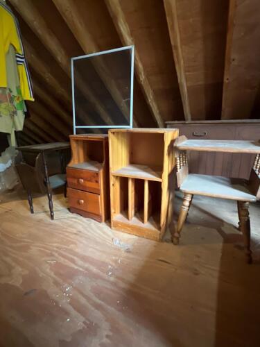 Assorted Vintage Wooden Nightstands & Magazine Rack Tables
