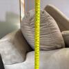 Max Home Beige Microsuede Sectional Sofa with Chaise and Ottoman - 17