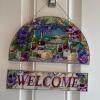 AMIA Hand-Painted Stained Glass Welcome Panel with Vineyard Design - 2