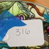AMIA Hand-Painted Stained Glass Welcome Panel with Vineyard Design - 9