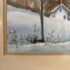 23"x18" Framed R. Alden Burt Rural Winter Landscape Watercolor Painting - 5