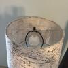 Allen + Roth Table Lamp With Black Metal Base And White Script Fabric Shade (1 of 2) - 3