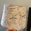 Allen + Roth Table Lamp With Black Metal Base And White Script Fabric Shade (1 of 2) - 7