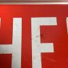 "Wheelwright Circle" Red Metal Reflective Street Sign - 4