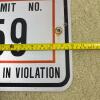 Metal "Reserved Parking Permit" Sign for No. F359 - 5