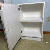 Small White Storage Cabinet with Adjustable Shelf - 3