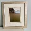 17"x19" Burke's Coastal View Framed Wall Art of Footprints on Beach