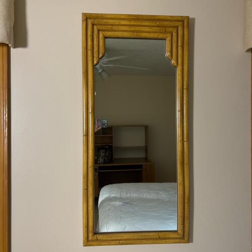 Vintage Faux Bamboo Wall Mirror