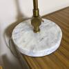 Adjustable Metal Desk Lamp with White Marble Base - 2