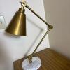 Adjustable Metal Desk Lamp with White Marble Base - 4