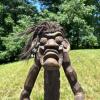 Large African Folk Art Hand-Carved Wooden Tribal Figure - 2