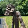Large African Folk Art Hand-Carved Wooden Tribal Figure - 3