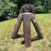 Large African Folk Art Hand-Carved Wooden Tribal Figure - 7