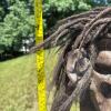 Large African Folk Art Hand-Carved Wooden Tribal Figure - 10