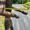 Large African Folk Art Hand-Carved Wooden Tribal Figure - 12