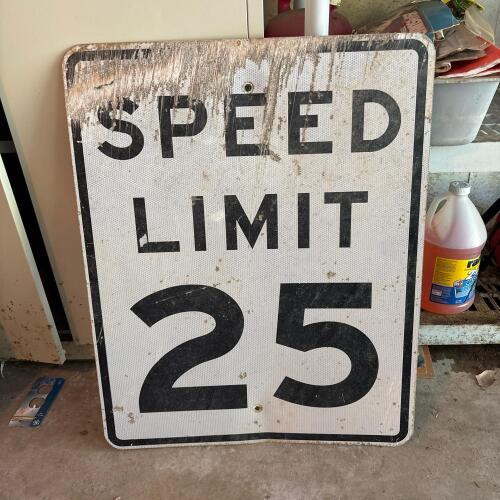 Speed Limit 25 Metal Road Sign from Jefferson County CO