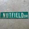 Nutfield Drive Green Metal Street Sign - 2