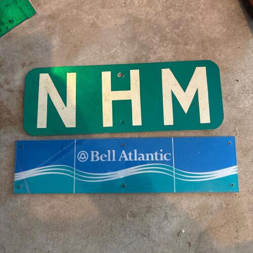 Vintage Bell Atlantic and NHM Utility Signage Panels