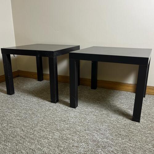 Set of 2 IKEA LACK Black Side Tables