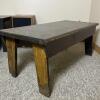 1940 "Hiller" Handcrafted Dark Finish Wooden Rustic Bench/Table - 2