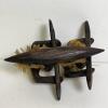 Hand-Carved Wooden Outrigger Canoe Sculpture - 3