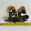Hand-Carved Wooden Outrigger Canoe Sculpture - 4
