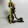 Hand-Carved Wooden Tribal Figurine Riding Bicycle - 5