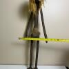 Hand-Carved Tribal Wooden Figurine with Fiber Hair and Skirt - 6