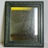 Framed Wood Wall Mirror With Fern Motif