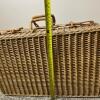 Wicker Picnic Basket Set &ndash; Rectangular & Oval Baskets with Plastic Picnic Tableware - 6