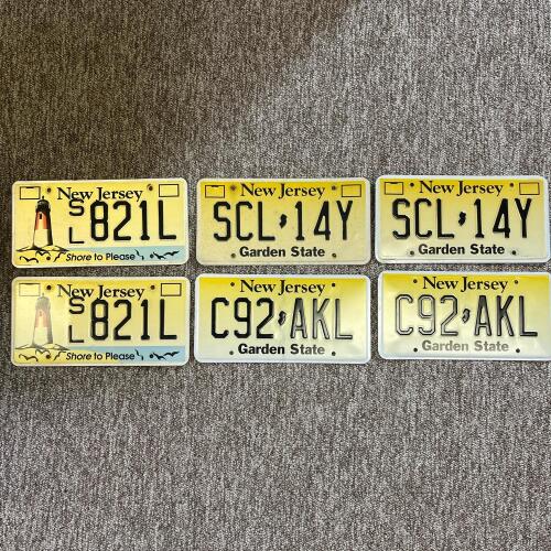 New Jersey License Plate Sets &ndash; Garden State & Shore to Please