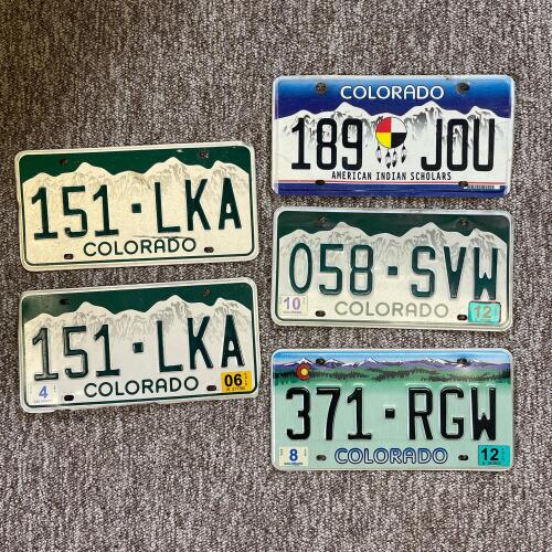 Vintage Collectible Colorado License Plates
