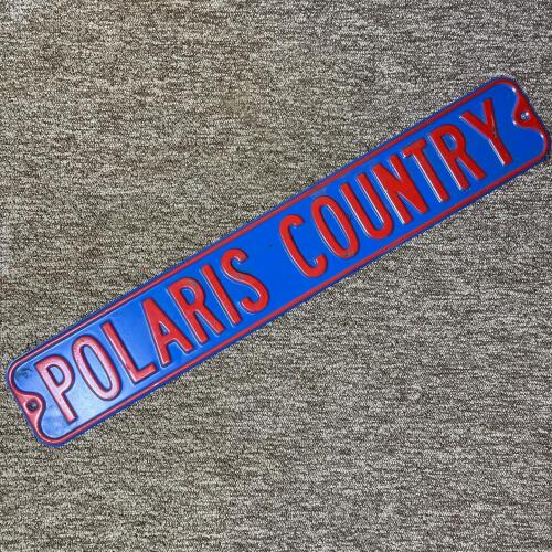 Vintage Polaris Country Embossed Metal Sign