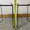 Pair of Black Metal Grid Wire Plant Stands - 4