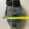 Whimsical Metal Frog Garden Sculpture With Blue-Green Patina And Glass Eyes - 6