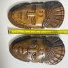 Pair of Benin-Style Carved Wooden Tribal Wall Masks - 3