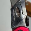Red Husky Folding Lock-Back Utility Knife with Leather Sheath - 4