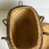Hand-Woven Wicker Pack Basket with Lid and Braided Rope Straps - 5